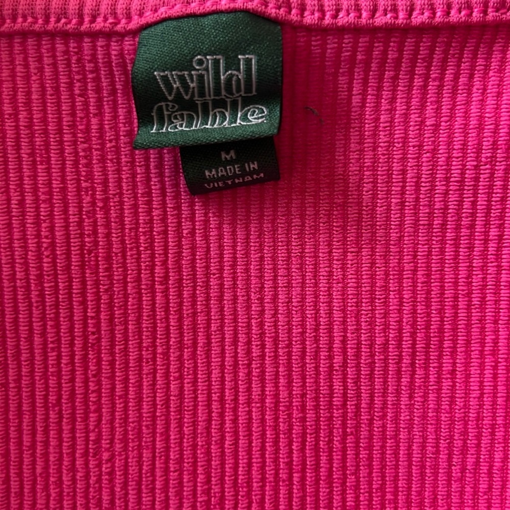 Wild Fable Pink Rib Knit Tank Medium - Picture 4 of 5